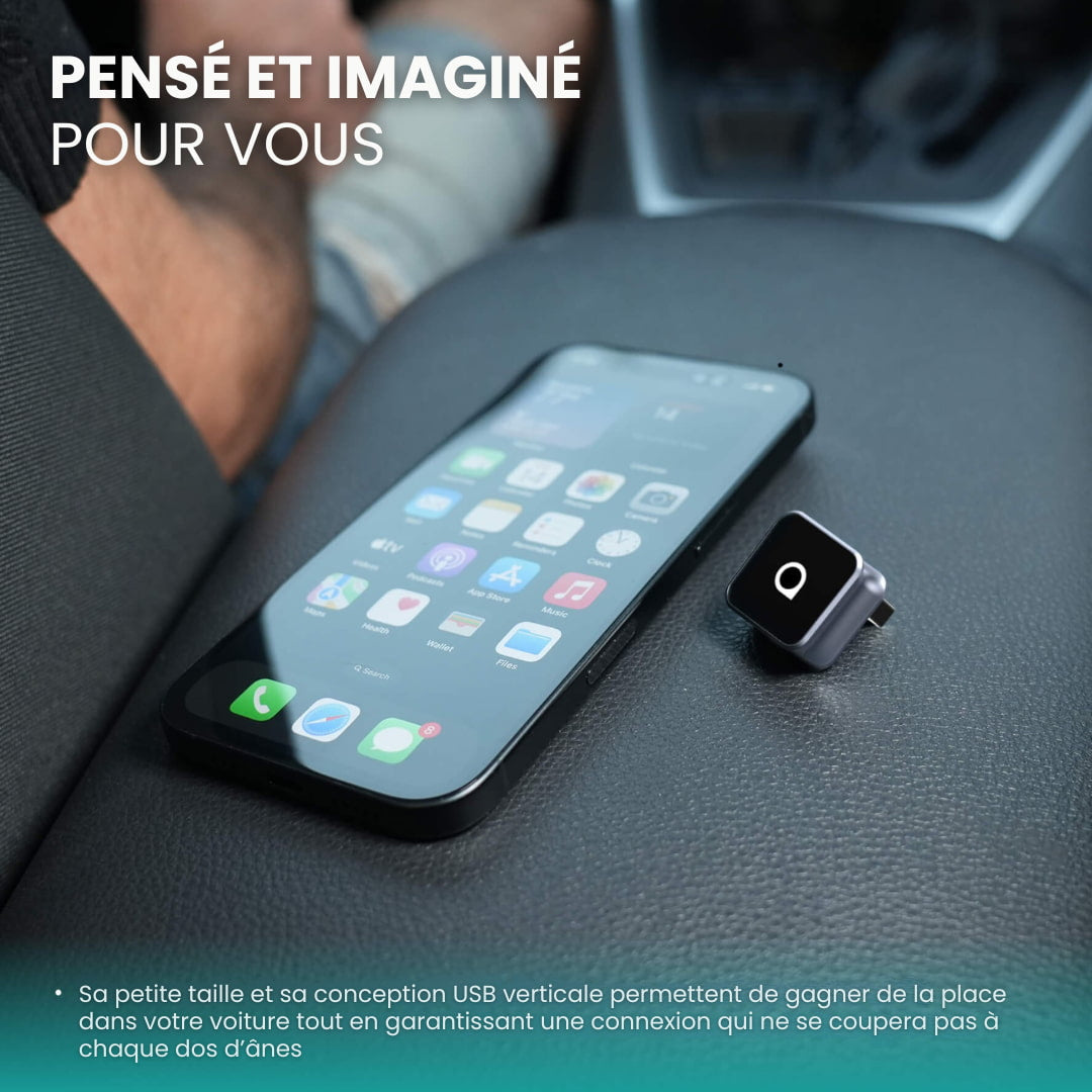 MiniCube 3.0 - Adaptateur sans fil CarPlay/Android Auto