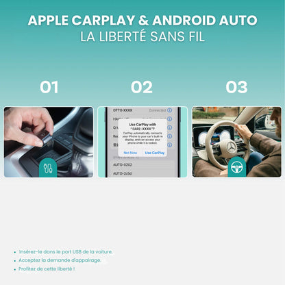 MiniCube 3.0 - Adaptateur sans fil CarPlay/Android Auto